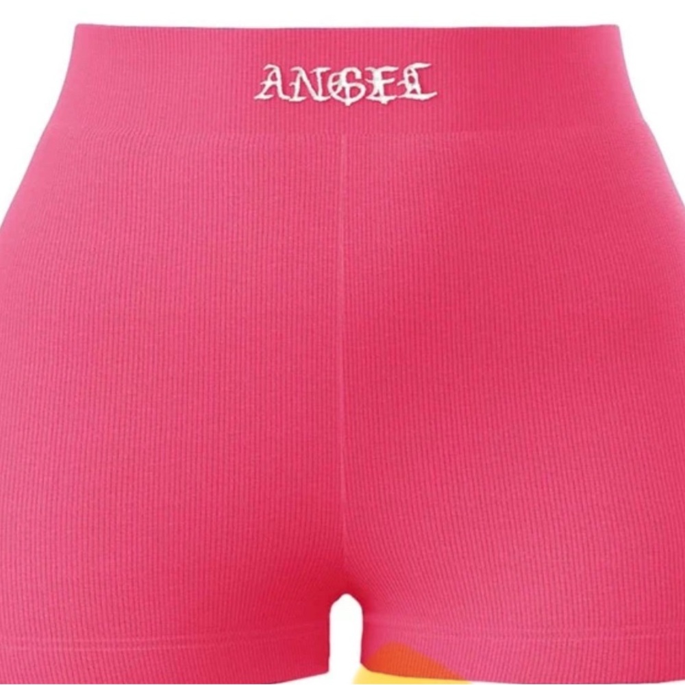 Embroidered biker shortss